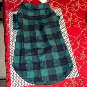New plaid dog shirt